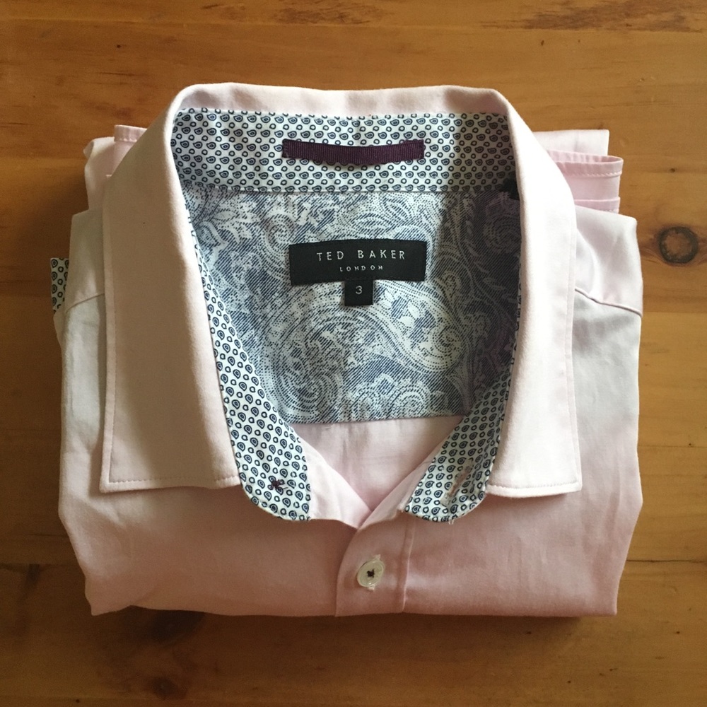 Ted Baker Pink Button Down Size 3